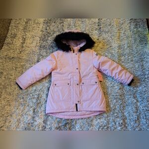 Kids Juicy couture Pink Hooded Jacket with Faux Fur Trim s